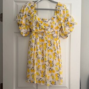 Trixxi Yellow and White Floral Mini Dress